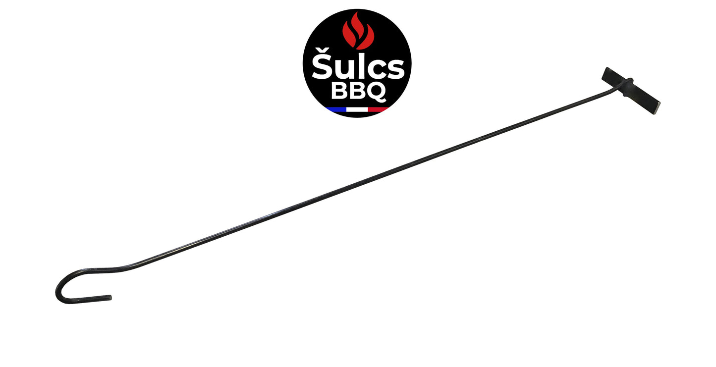 Tisonnier long / Tire braises en acier 70 / 80 cm