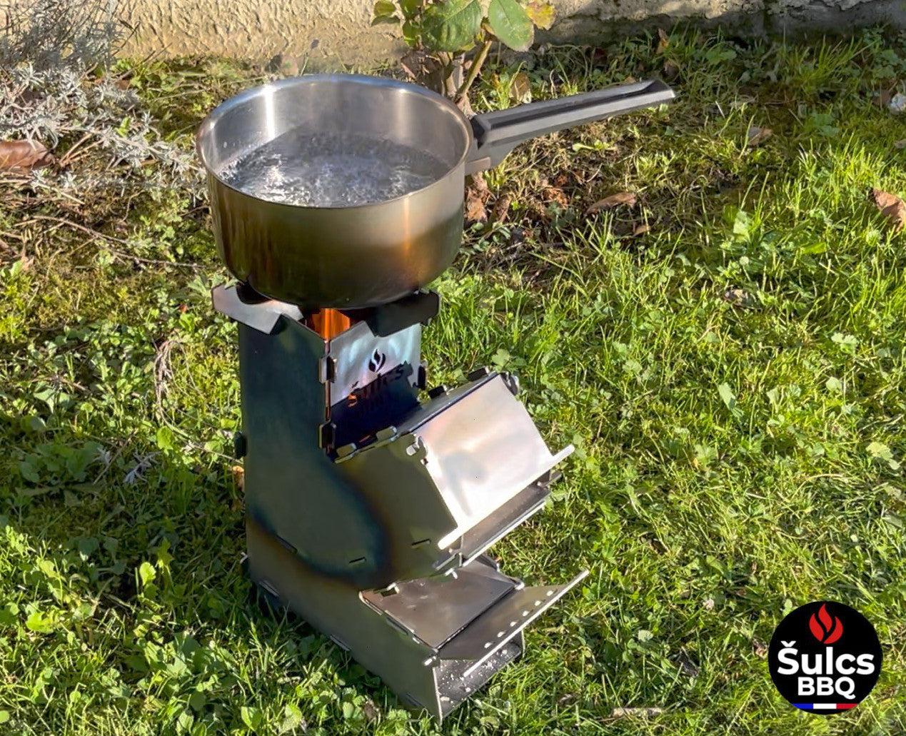 Small portable Rocket Stove Šulcs BBQ