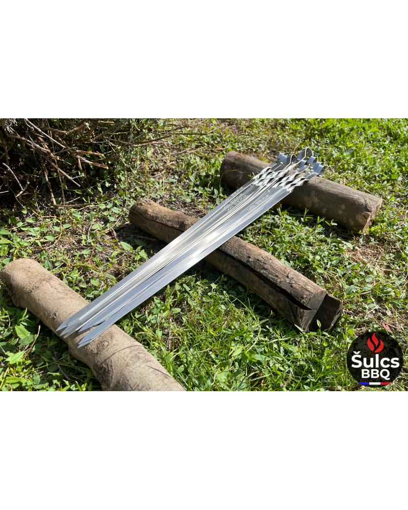 TOYANDONA 6Pièces Brochettes Barbecue Inoxydable Poignées