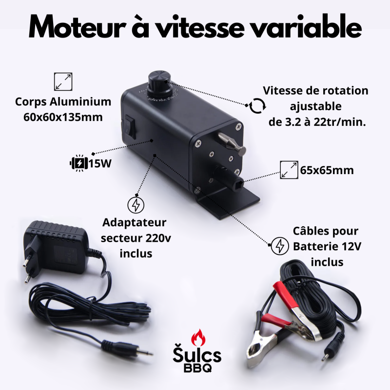 12V/1A Variable Speed BBQ Motor