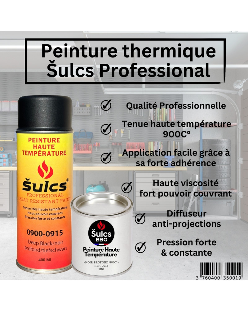 900° high temperature paint for barbecue, chimney and inserts