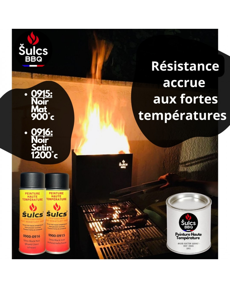 900° high temperature paint for barbecue, chimney and inserts