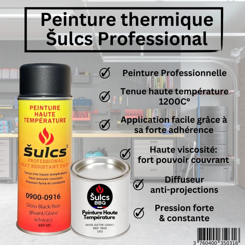 Pot of Professional high temperature paint 1200° - 1Kg