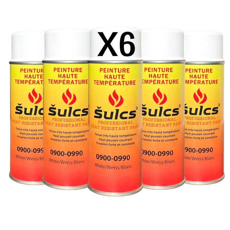 Blanc - Peinture professionnelle haute température 900°c - Aérosol 400Ml - Ref. 0990