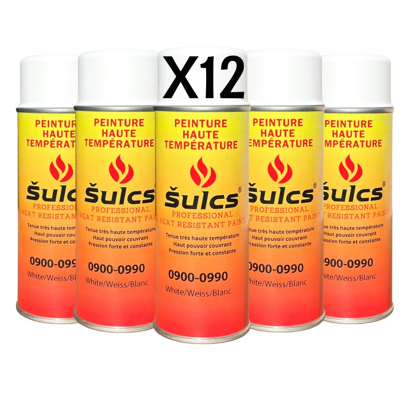 Blanc - Peinture professionnelle haute température 900°c - Aérosol 400Ml - Ref. 0990