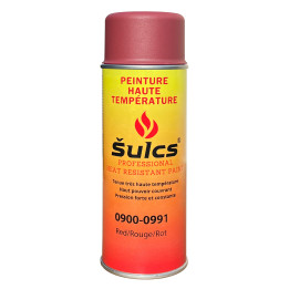 Peinture haute température Rouge 900° professionnelle pour barbecue et inserts de cheminées