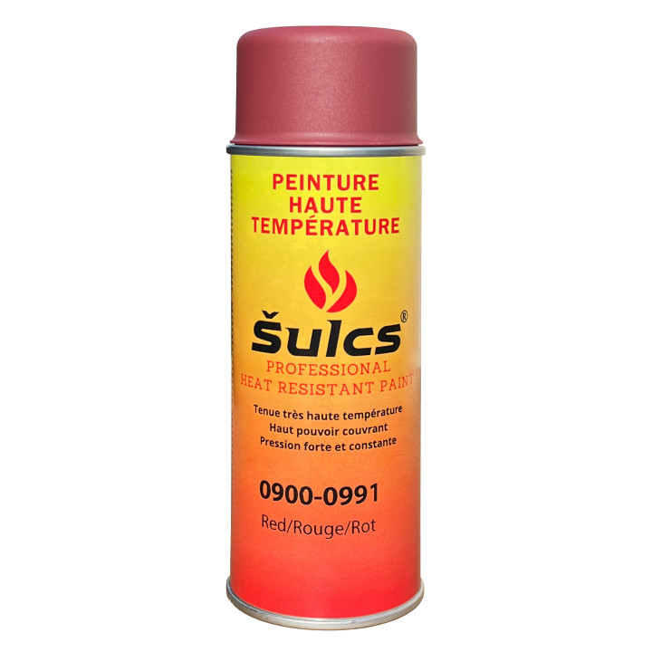 900° high temperature paint - Red - for barbecue, chimney and inserts