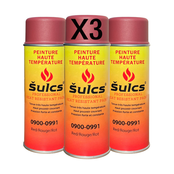 900° high temperature paint - Red - for barbecue, chimney and inserts