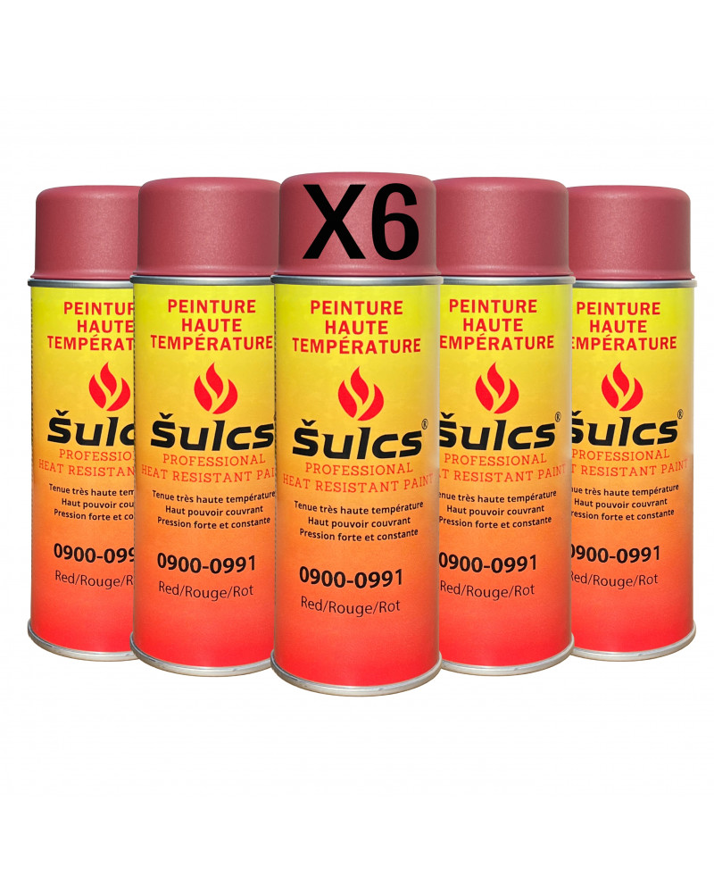 Bombe Peinture Haute Température 260°C Rouge Brillant Cadillac - 400 Ml - Pour Moteurs, Pots D'échappement