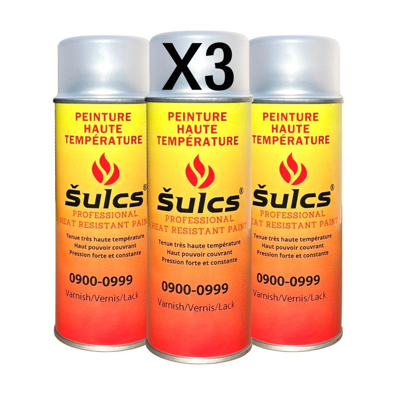 Vernis haute température professionnel 200° - Transparent - Aérosol 400Ml - Ref. 0999