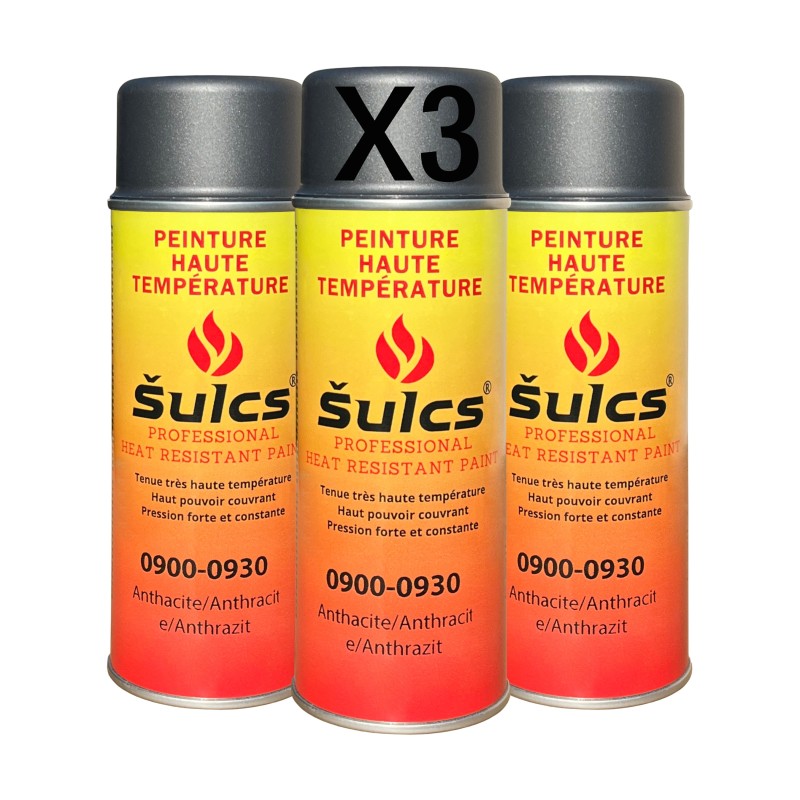 900° high temperature paint - Grey - For barbecue, chimney and inserts