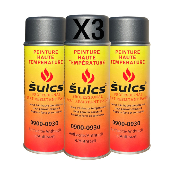 900° high temperature paint - Grey - For barbecue, chimney and inserts