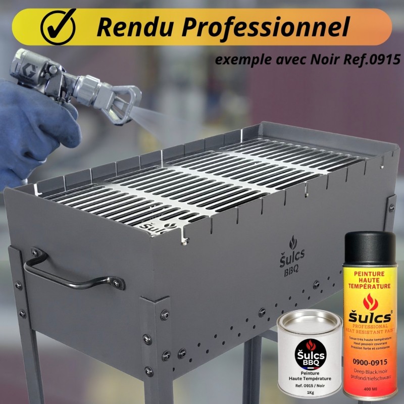 Blanc - Pot de peinture professionnelle haute température 900° - 1Kg Ref. 0990