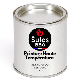 Blanc - Pot de peinture professionnelle haute température 900° - 1Kg Ref. 0990