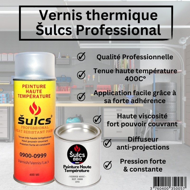 Pot of Professional Varnish high temperature paint 200°C - 1Kg