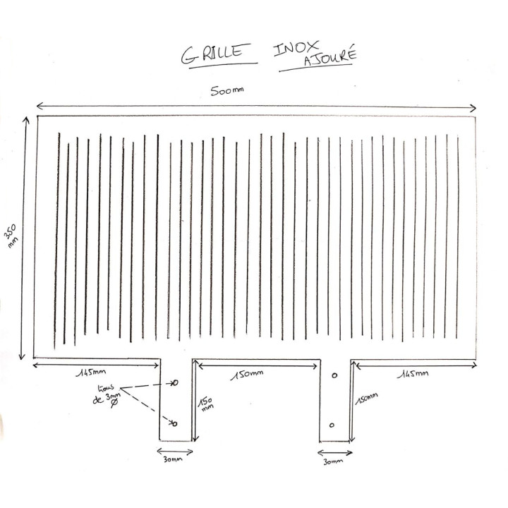 Grilles de cuisson sur mesure pour barbecue ACIER ou INOX