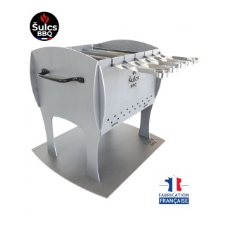 Table / transportable barbecue - Model S - Raw Steel -