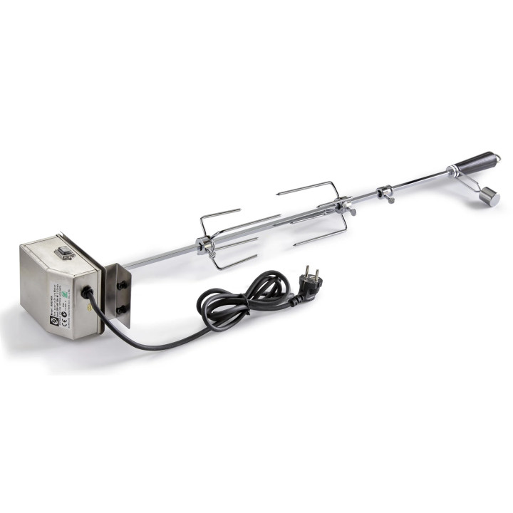 Kit tournebroche Inox pour barbecues avec moteur 220V 4,5W