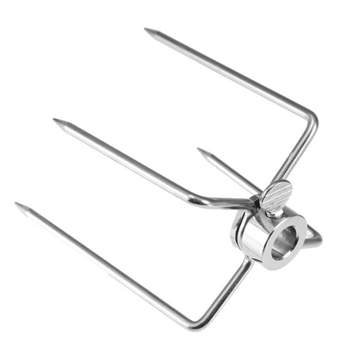 Paire de broches pour kit tourne broche de barbecue universel en inox