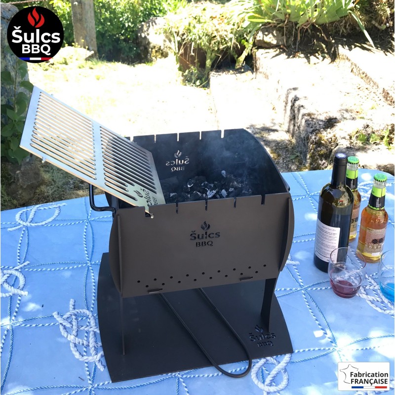 Table / transportable barbecue - Model S - Raw Steel -