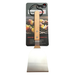 Spatule Inox pour plancha et grillades en bois FSC