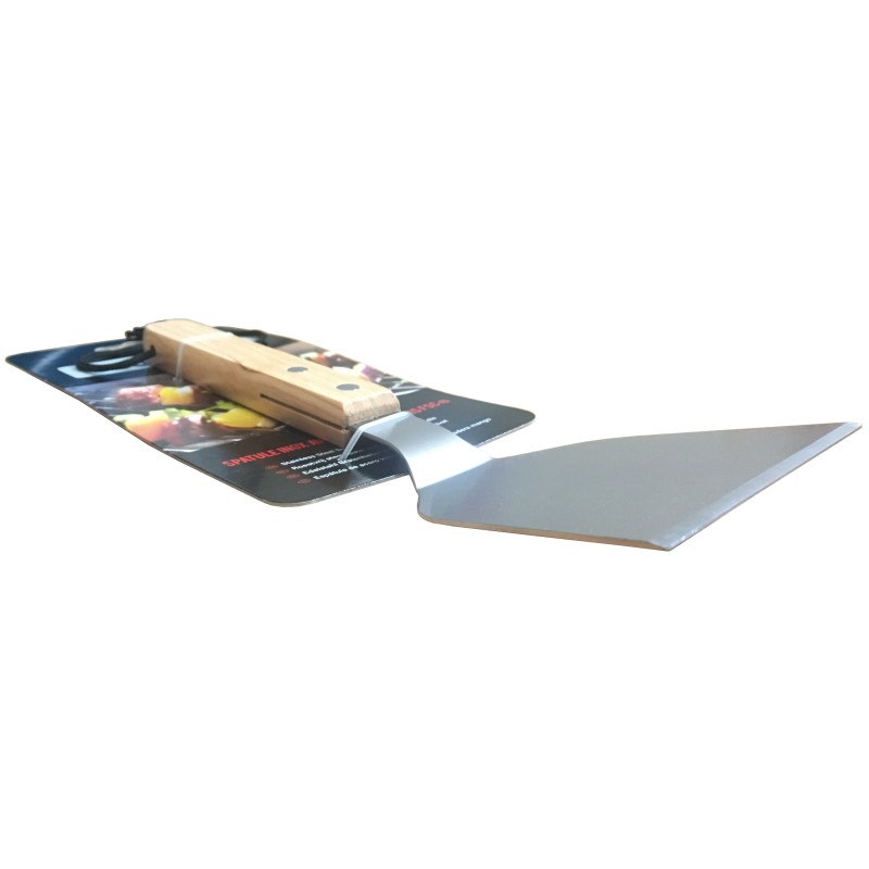 Spatule Inox pour plancha et grillades en bois FSC