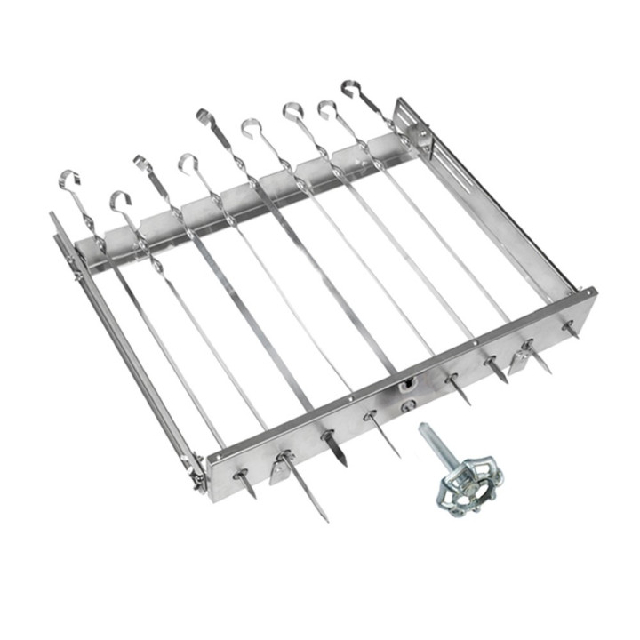 Système de tourne brochettes pour BBQ - 9 ou 11 emplacements pour barbecue