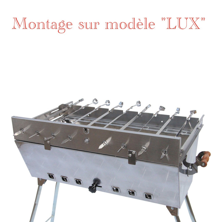 Système de tourne brochettes pour BBQ - 9 ou 11 emplacements pour barbecue