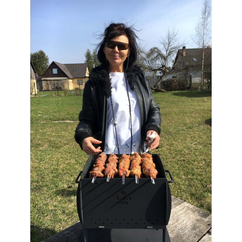 Barbecue de table / transportable - Modèle S - Noir Mat -