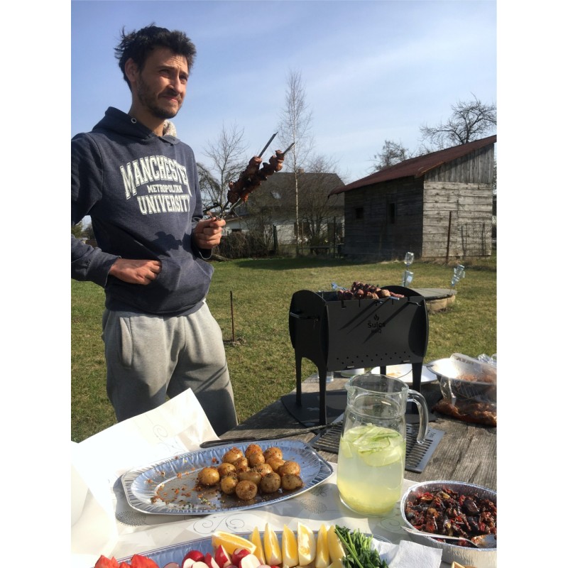 Barbecue de table / transportable - Modèle S - Acier Brut -