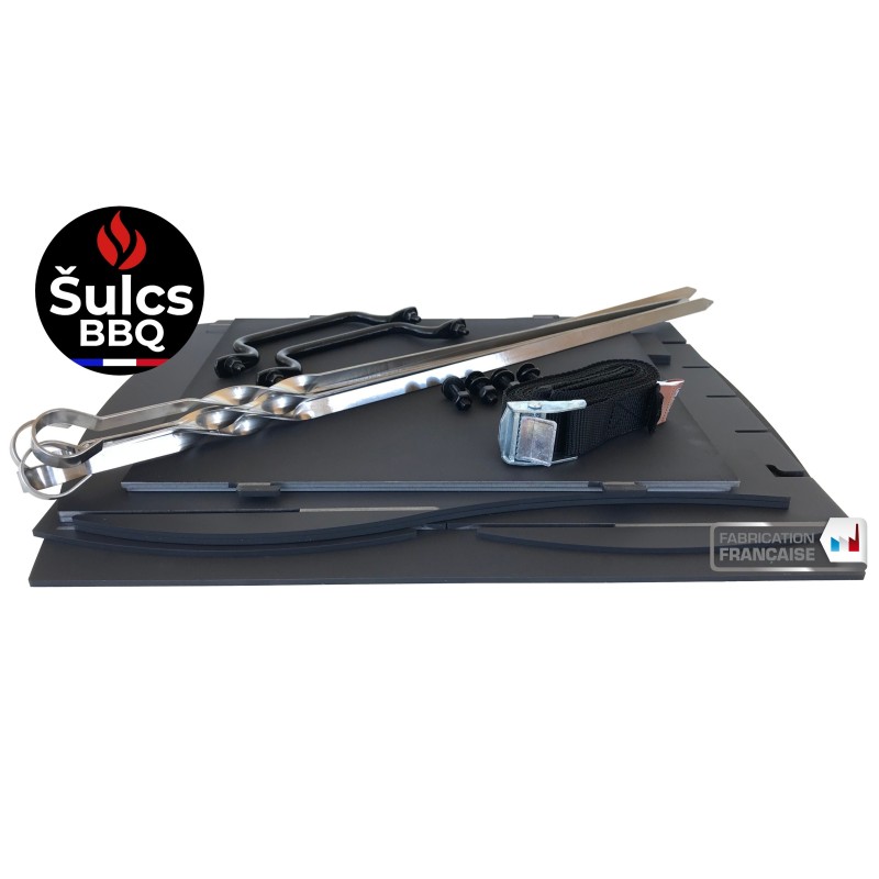 Barbecue de table / transportable - Modèle S - Noir Mat -