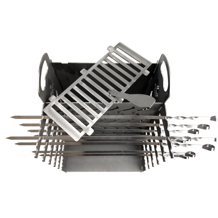 Barbecue à cuisson Verticale - Made in France - pour brochettes grillades et shashlik