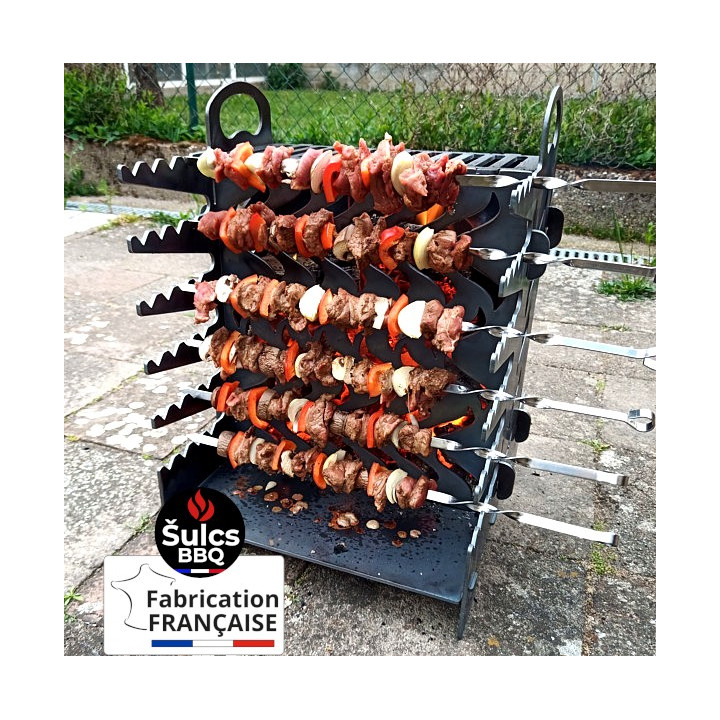 Barbecue à cuisson Verticale - Made in France - pour brochettes grillades et shashlik