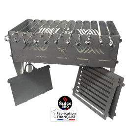 Barbecue modulable en acier - Made in France - pour brochettes grillades et shashlik