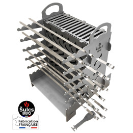 Barbecue à cuisson Verticale - Made in France - pour brochettes grillades et shashlik