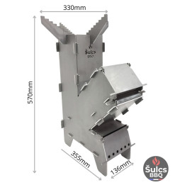 Rocket Stove Transportable acier - Made In France -