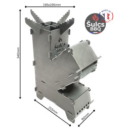 Petit Rocket Stove Transportable acier - Made In France -