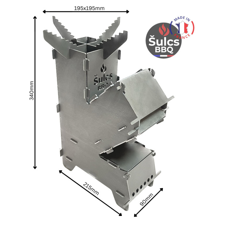 Small Portable Rocket Stove Šulcs BBQ