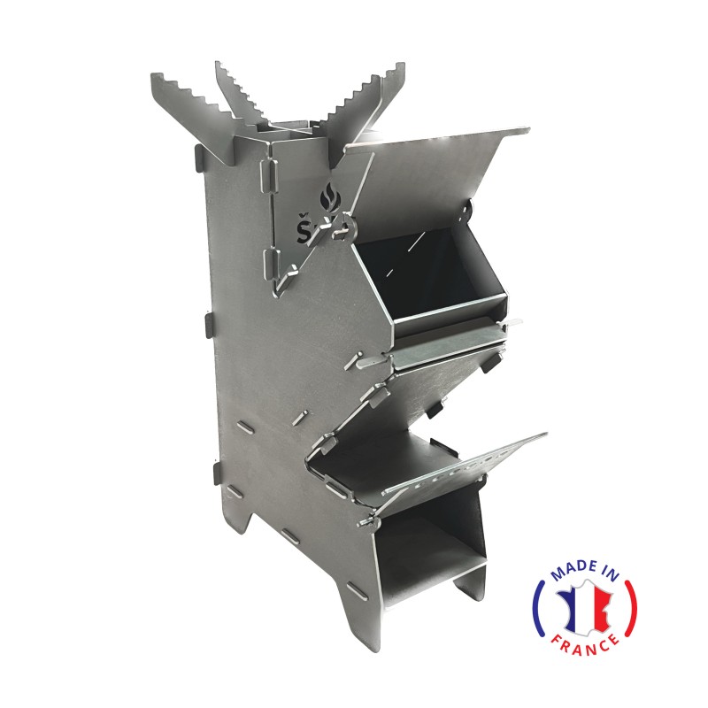 Petit Rocket Stove transportable Šulcs BBQ