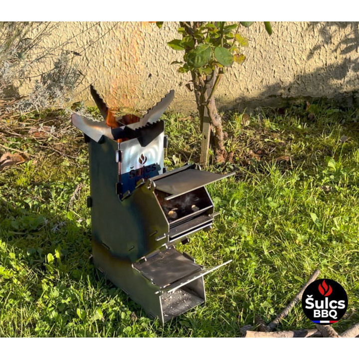 Small Portable Rocket Stove Šulcs BBQ