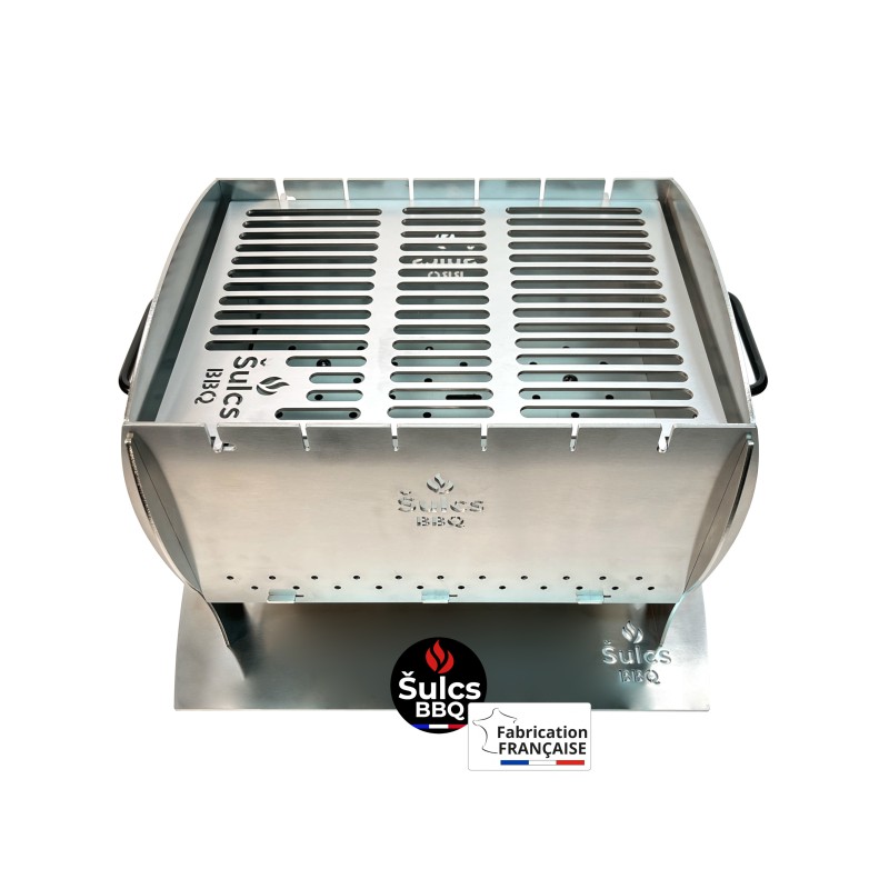 Table / transportable barbecue - Model L - 100% stainless steel -