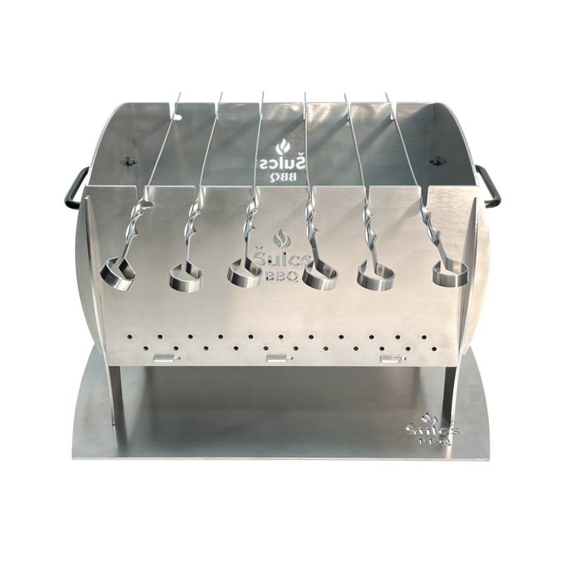 Table / transportable barbecue - Model L - 100% stainless steel -