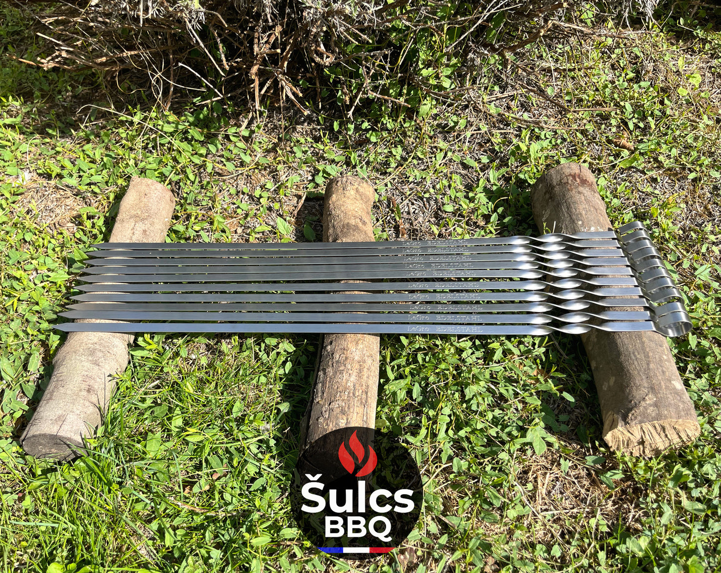 50x Stainless Steel Skewers 60 cm