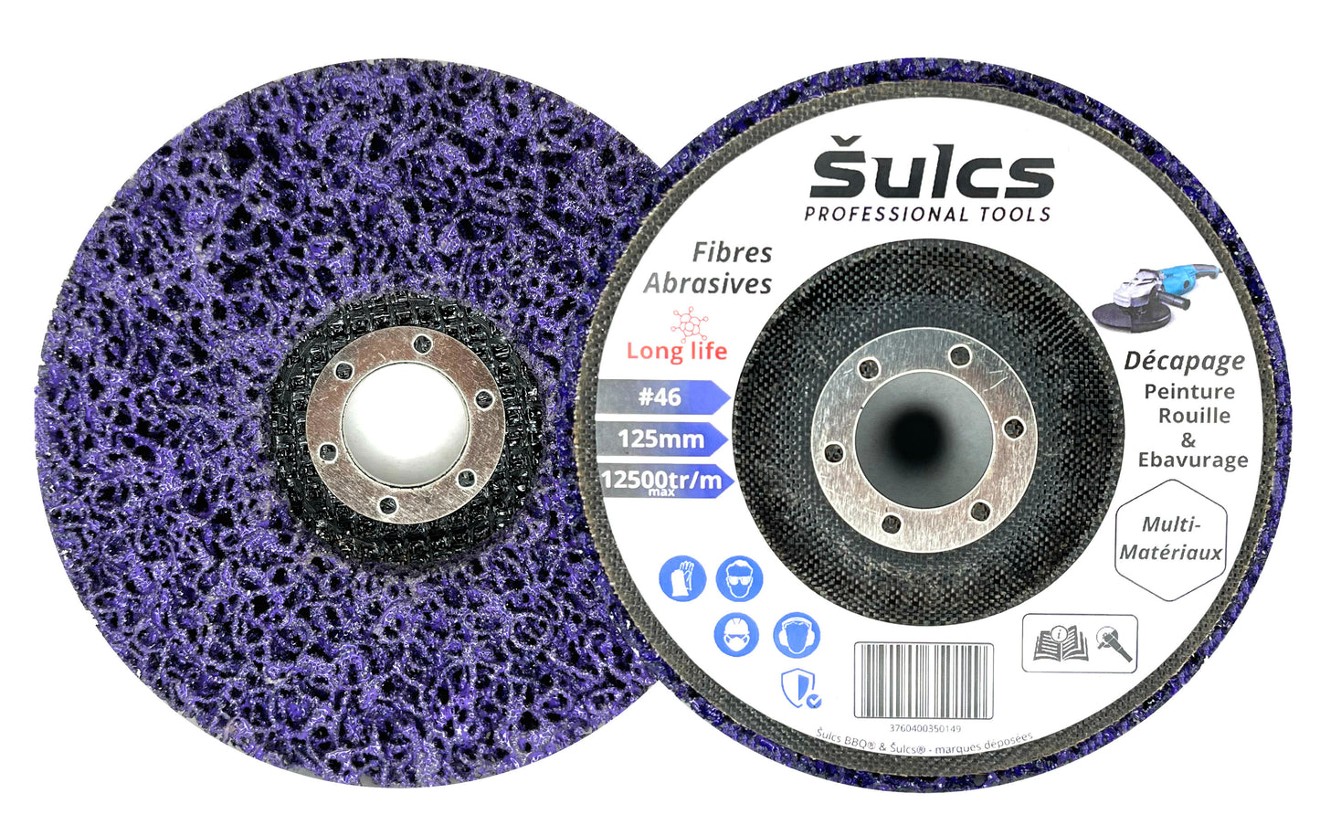Fiber paint and rust stripping disc - 125mm