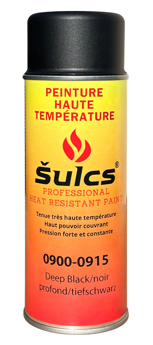 Noir Mat - Peinture professionnelle haute température 900°c - Aérosol 400Ml - Ref. 0915