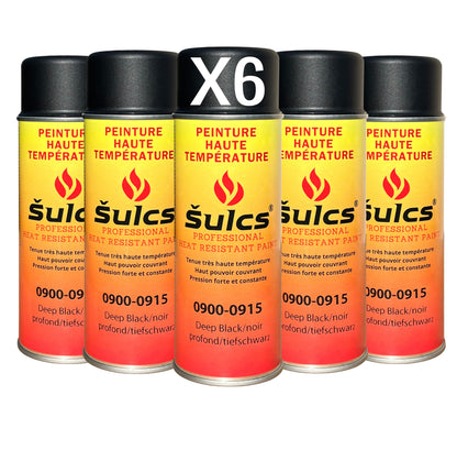 Noir Mat - Peinture professionnelle haute température 900°c - Aérosol 400Ml - Ref. 0915