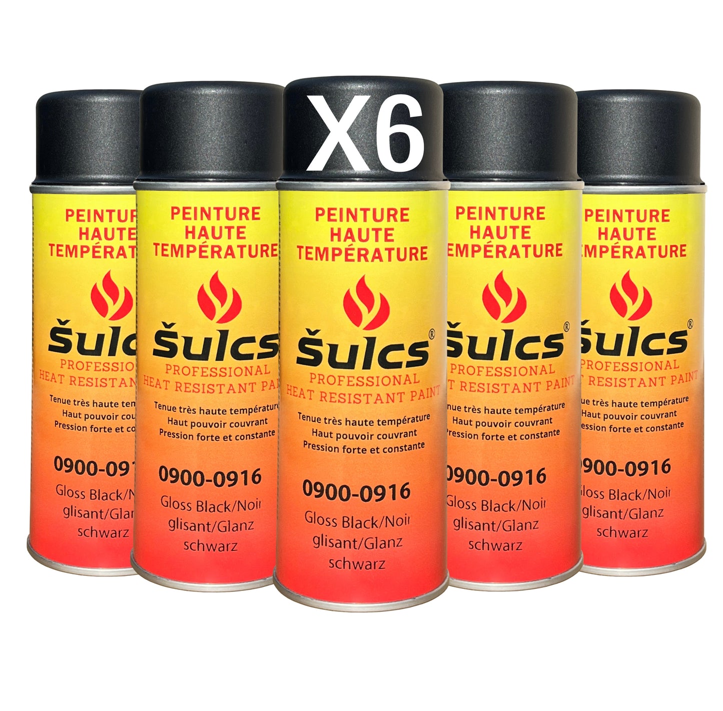 Satin Black - Professional high-temperature paint (1200°C) - 400ml aerosol can - Ref. 0916