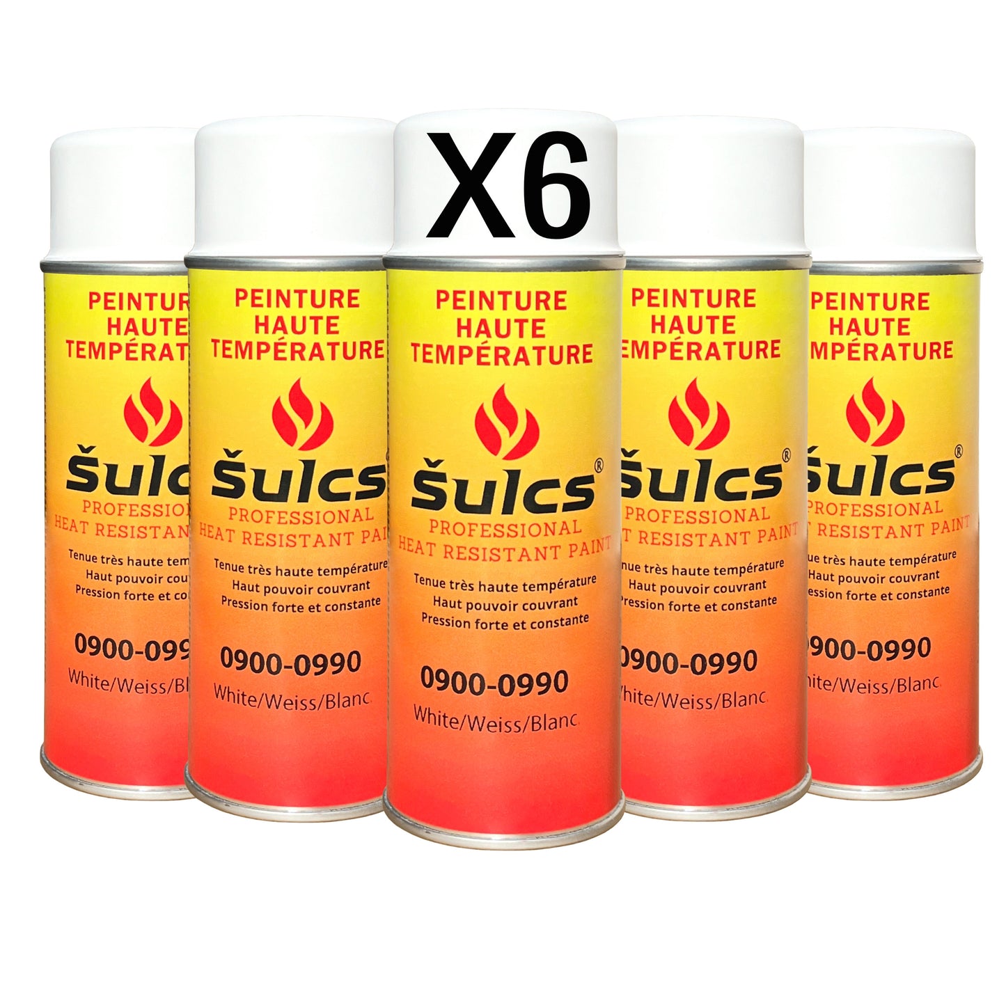 Blanc - Peinture professionnelle haute température 900°c - Aérosol 400Ml - Ref. 0990