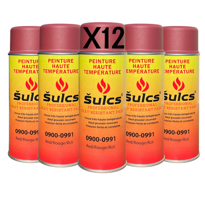 Rouge - Peinture professionnelle haute température 900°c - Aérosol 400Ml - Ref. 0991