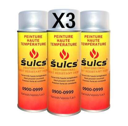 Vernis haute température professionnel 200° - Transparent - Aérosol 400Ml - Ref. 0999